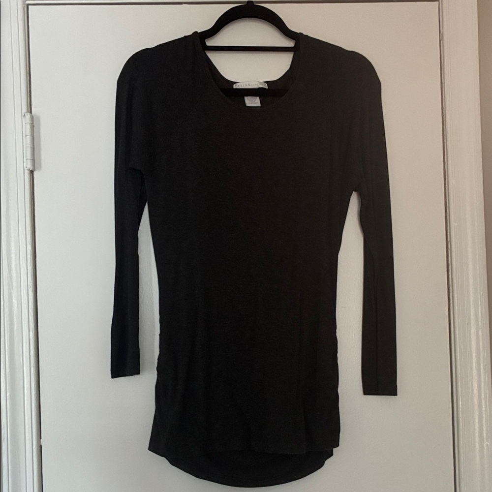 Design History Charcoal Long Sleeve Tee